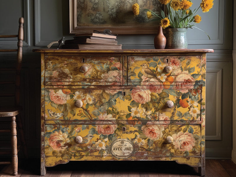 IOD Joie Des Roses Rub On Transfer Sheet