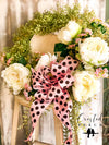The Kinsley Peony Spring Valentine Wreath for front door~farmhouse wreath~rustic cabin wreath~bridal wreath~wedding wreath