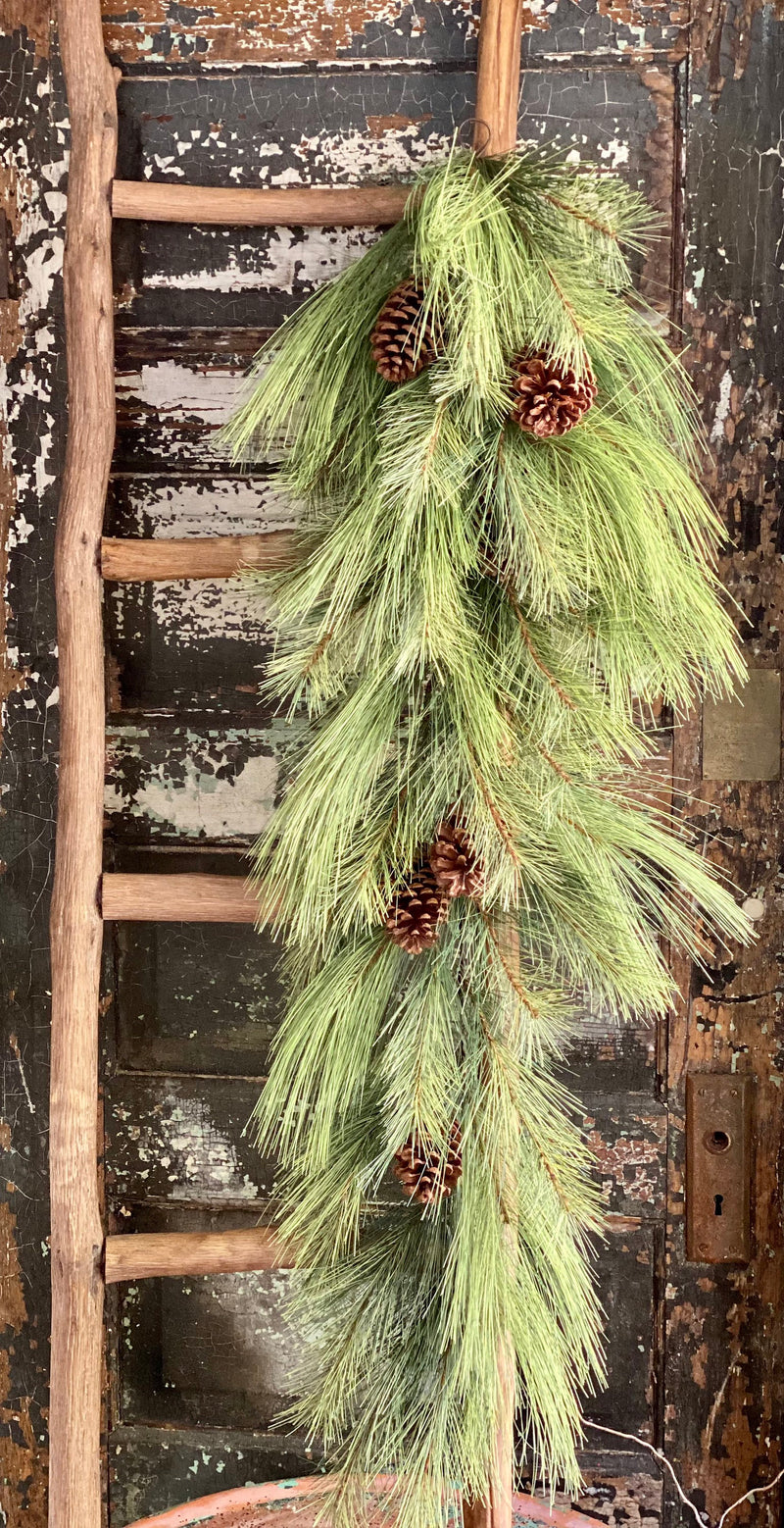 Extra Tall Long Needle Pine Christmas Swag, holiday greenery swag, wreath making supply, winter farmhouse decor, holiday decor