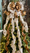 The Alexis Bronze Cream & Gold Poinsettia Christmas Tree Topper Bow