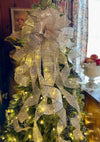 The Vixen Gold & Silver Christmas Tree Topper Bow