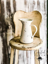 The Becca Distressed Farmhouse Metal Pitcher~fixer upper decor~cabin decor~farmhouse decor~flower vase