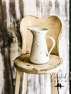 The Becca Distressed Farmhouse Metal Pitcher~fixer upper decor~cabin decor~farmhouse decor~flower vase