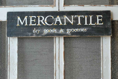 Vintage Style Mercantile Large Wood Sign~XL black distressed farmhouse rustic sign~Kitchen sign~Merchant sign~dry goods kitchen decor