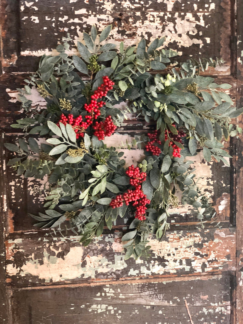 The Lillian Eucalyptus & Berry Christmas Wreath