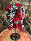 The Wanda Navy & Red Buffalo Check Christmas Bow