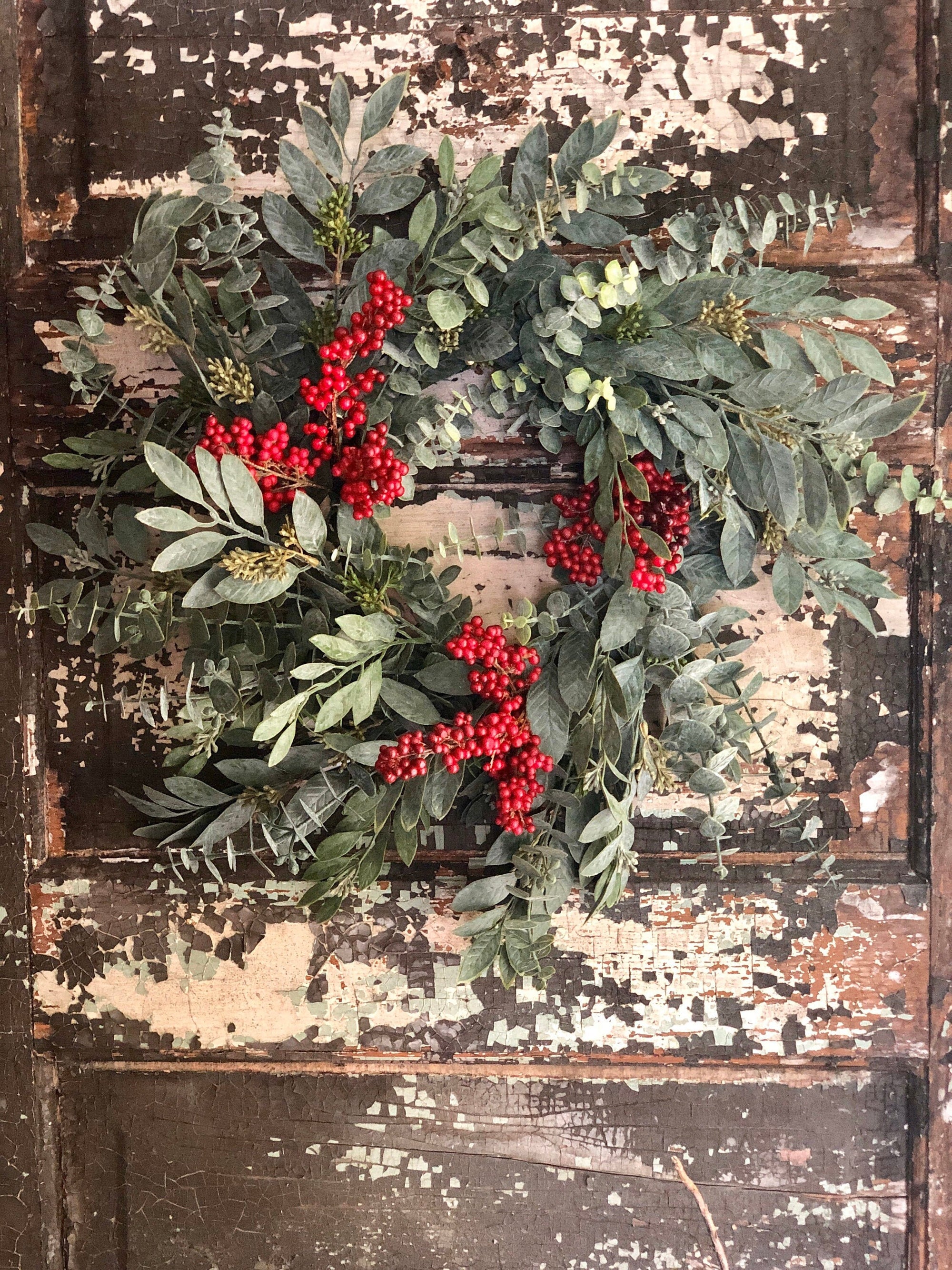 The Lillian Eucalyptus & Berry Christmas Wreath
