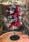 The Wanda Navy & Red Buffalo Check Christmas Bow