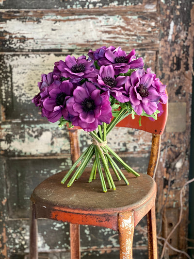 Artificial Purple Anemone Stem