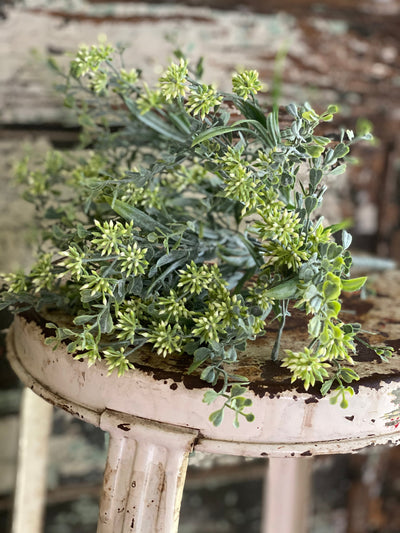 Faux Bee Balm Mini Leaf Greenery Bush