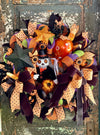 Mr BooJangles Orange Black & White Halloween Wreath