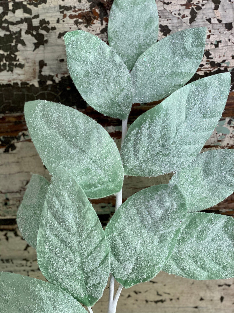 Frosted Mint Leaf Spray
