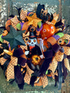 Mr BooJangles Orange Black & White Halloween Wreath