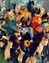 Mr BooJangles Orange Black & White Halloween Wreath