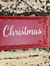 Red Merry Christmas Tin Sign~farmhouse Christmas decor~rustic decor~Xmas decor~cabin decor~holiday sign