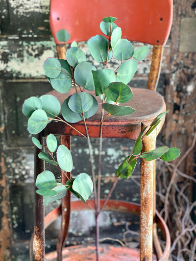 Artificial Silver Dollar Eucalyptus Greenery Spray