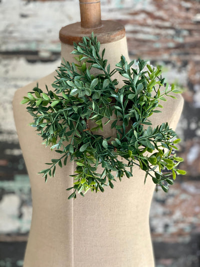 Artificial Mini Boxwood Taper Candle Ring