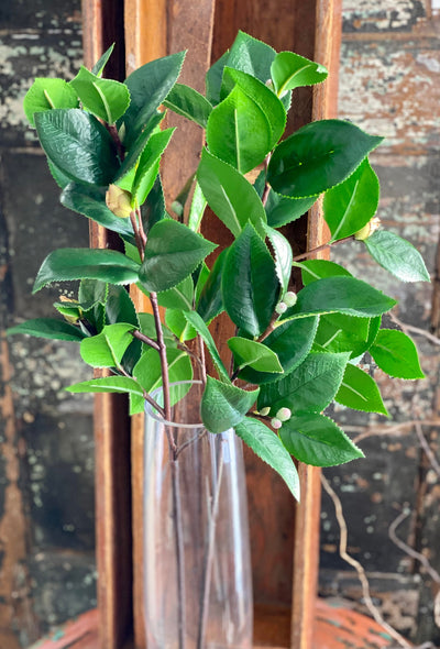 Artificial Camillia Greenery Spray