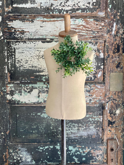 Artificial Mini Boxwood Taper Candle Ring