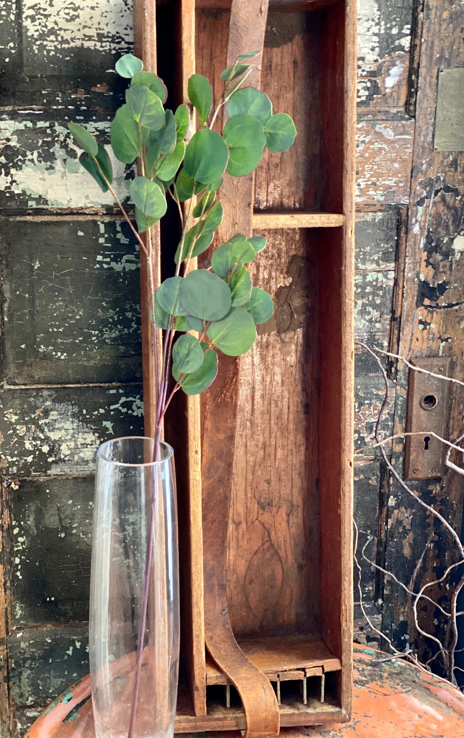 Artificial Silver Dollar Eucalyptus Greenery Spray