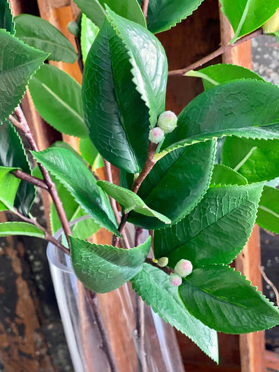 Artificial Camillia Greenery Spray