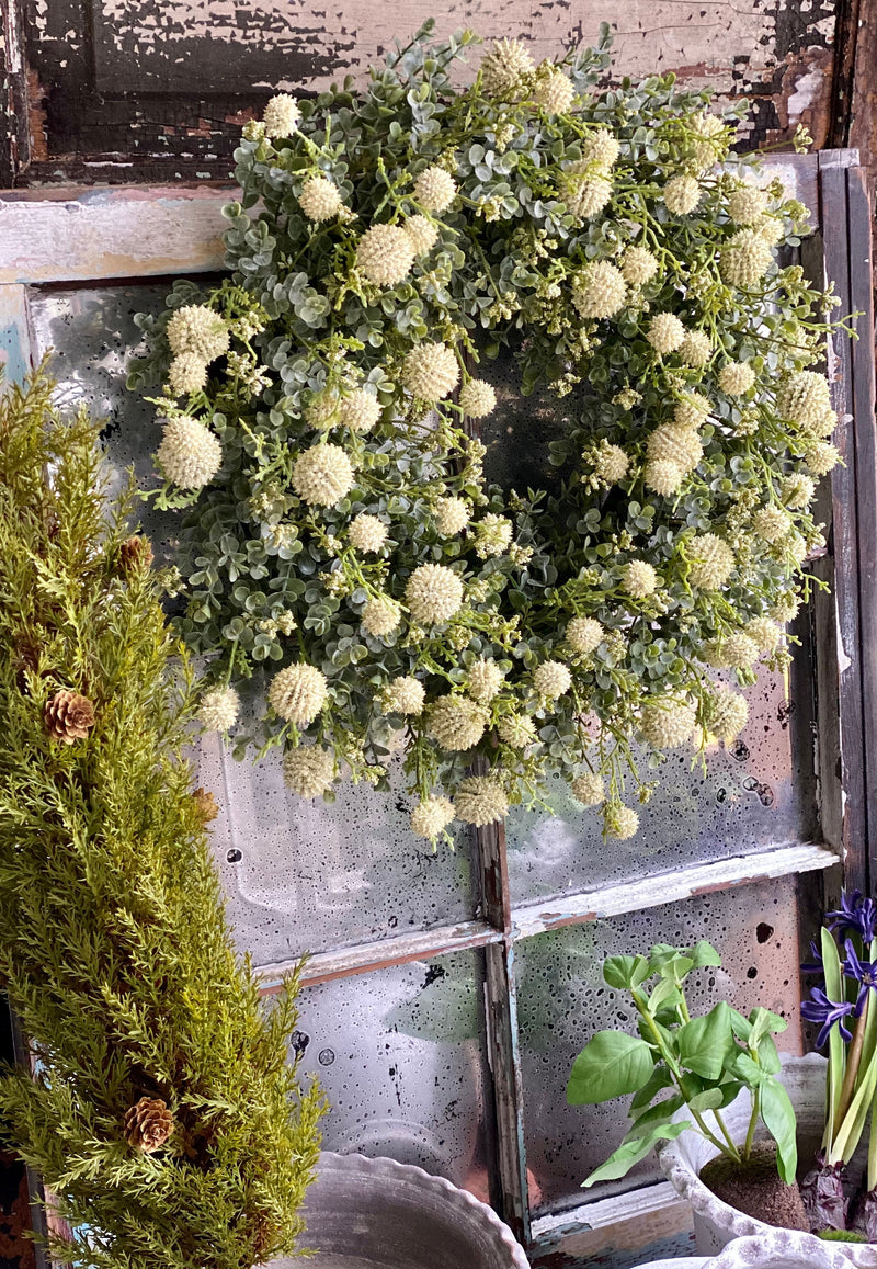 Eucalyptus & White Berry Easter Wreath For Front Door