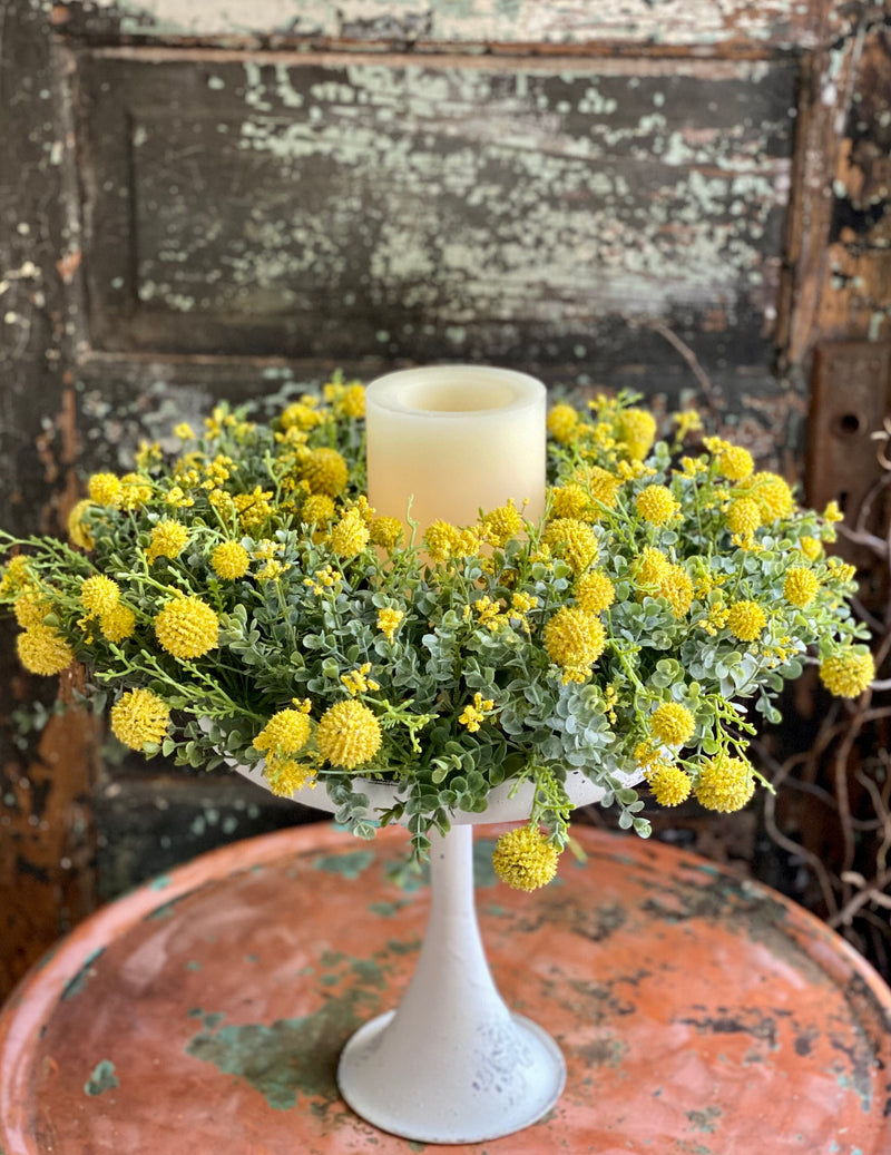 Eucalyptus & Yellow Berry Easter Wreath For Front Door