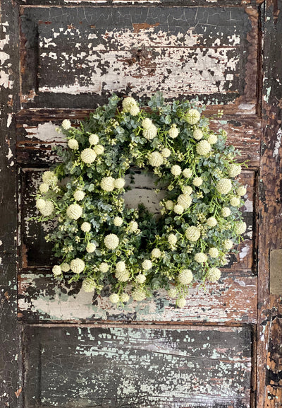 Eucalyptus & White Berry Easter Wreath For Front Door