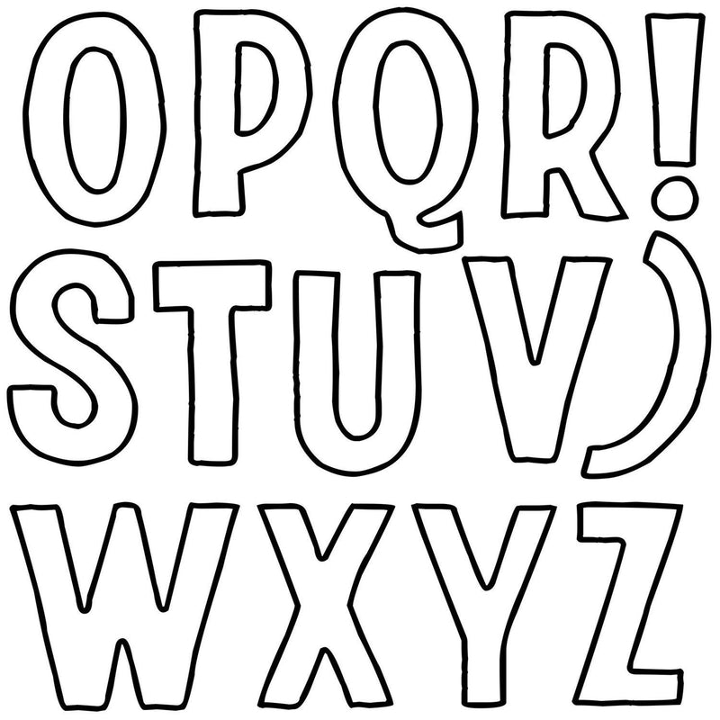 IOD Retro Block Font Alphabet Stamp