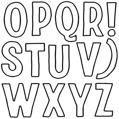 IOD Retro Block Font Alphabet Stamp