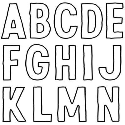 IOD Retro Block Font Alphabet Stamp