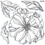 IOD Peonies Decor Stamp