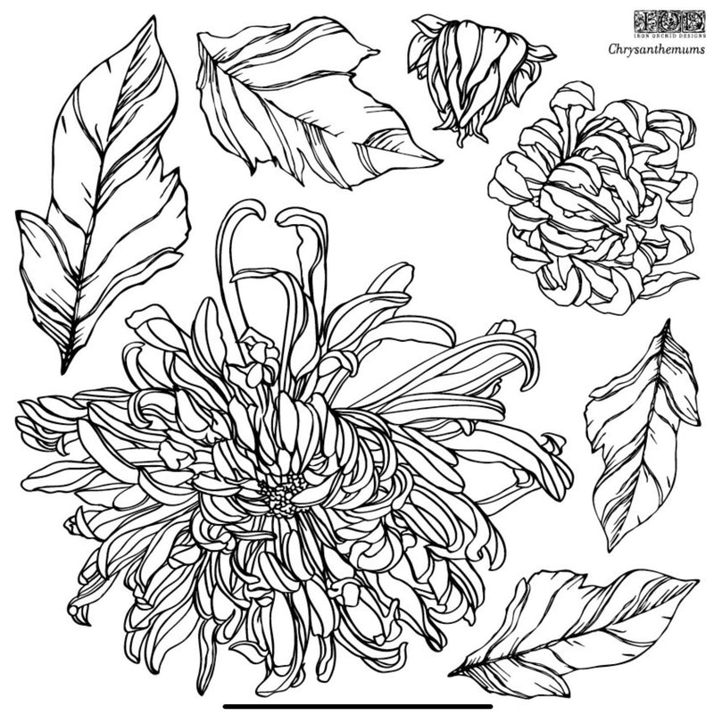 IOD Chrysanthemum Decor Stamp