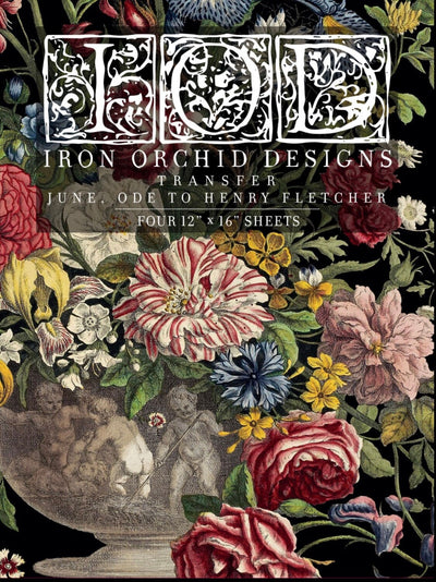 IOD June Ode To Henry Fletcher Rub On Transfer Sheet