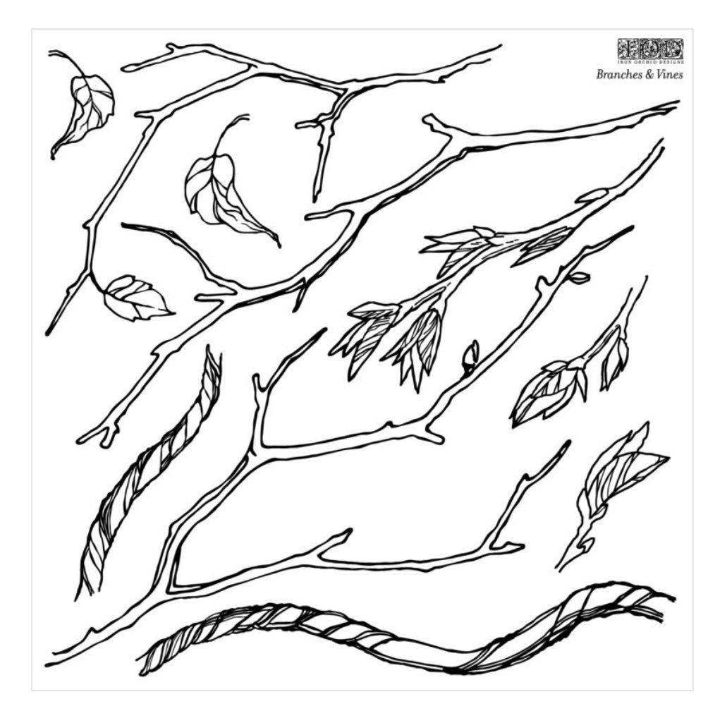 IOD Branches & Vines Decor Stamp