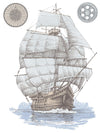 IOD Exploration Rub On Transfer Sheet