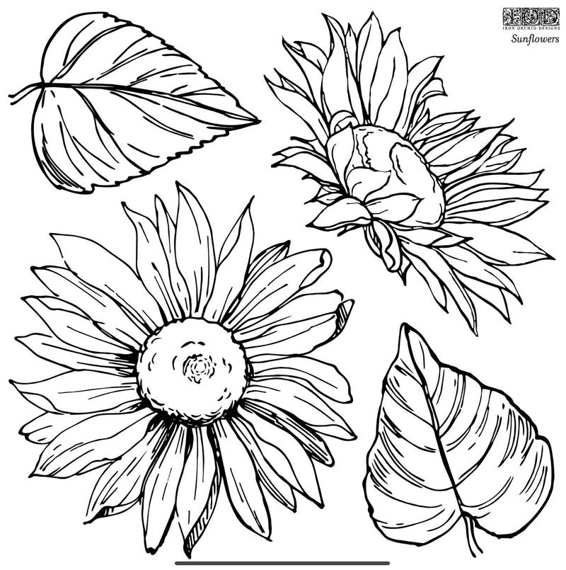 IOD Sunflower Decor Stamp