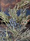 Artificial Blue Stone Snowy Cedar Pine Garland