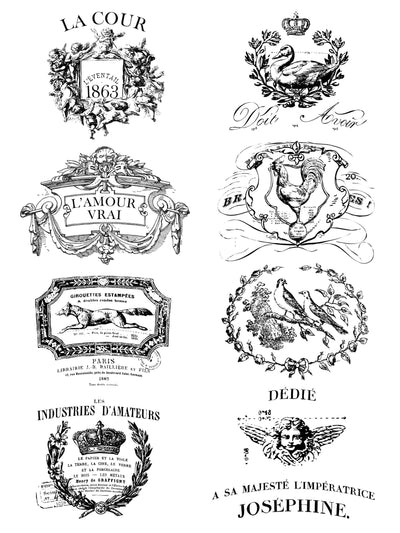 IOD Traditional Pots Decor Rub-On Transfer Sheet