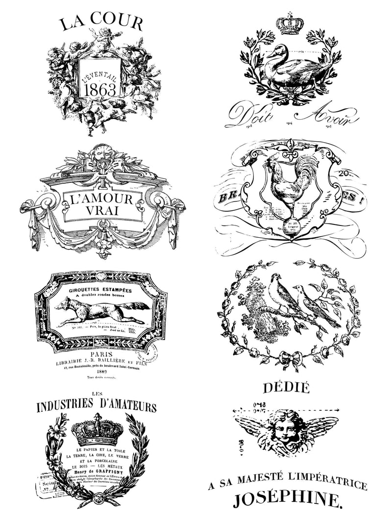 IOD Traditional Pots Decor Rub-On Transfer Sheet