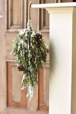 The Shivan Faux Snowy Mixed Pine swag