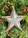 Tin Galvanized Star Christmas Ornament