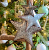 Tin Galvanized Star Christmas Ornament