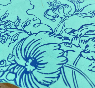 IOD Indigo Floral Paint Inlay Sheet