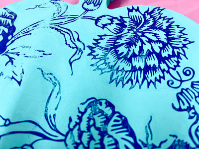 IOD Indigo Floral Paint Inlay Sheet