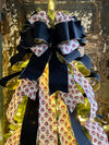 The Armani Black Red & Gold Christmas Tree Topper Bow