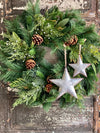 Tin Galvanized Star Christmas Ornament