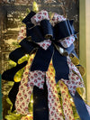 The Armani Black Red & Gold Christmas Tree Topper Bow