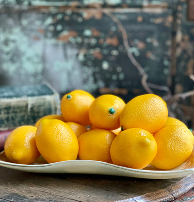 Faux Lemons (Pack of 6) Farmhouse Mantle & Wreath Decor Crafting Supply