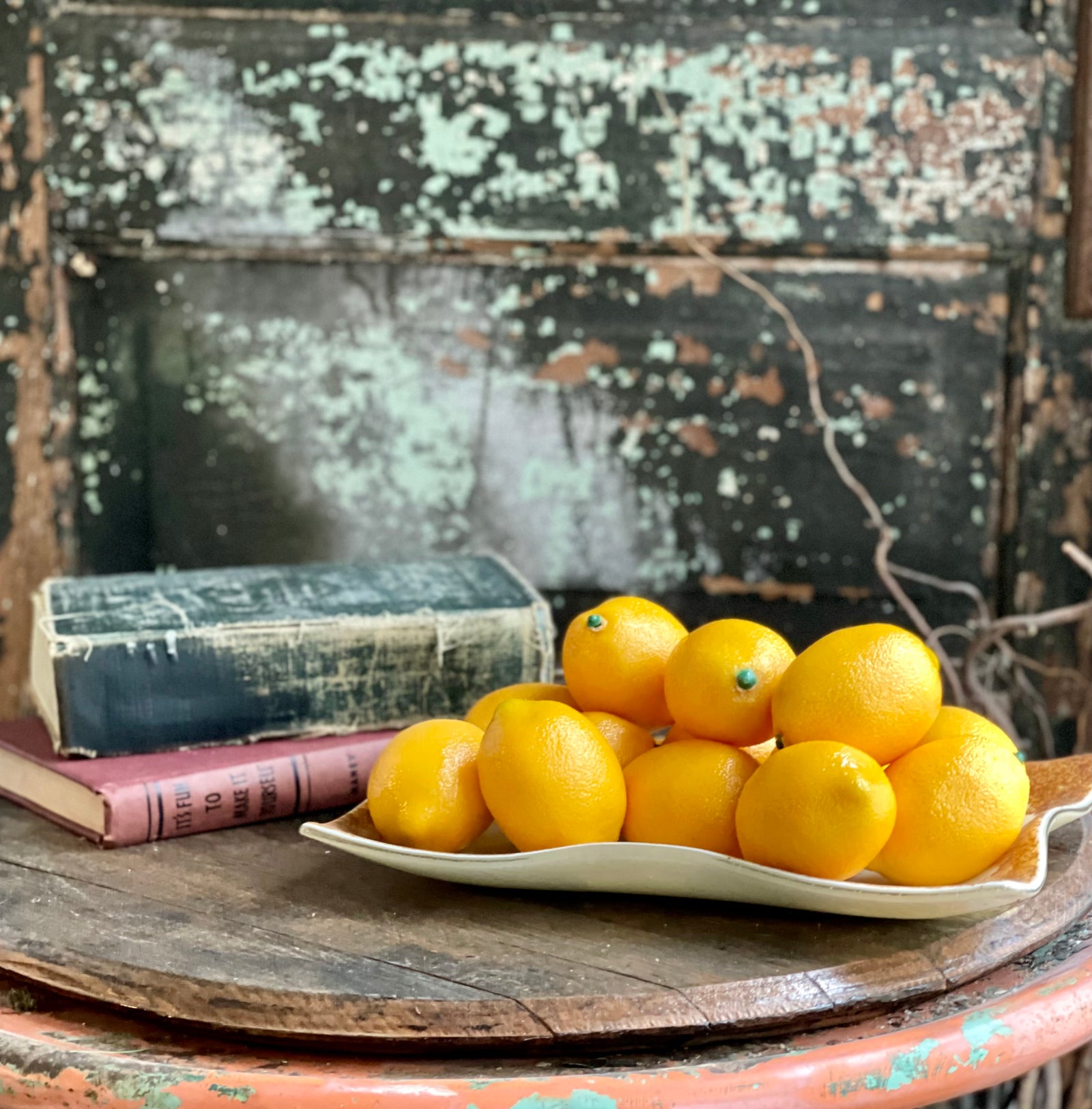 Faux Lemons (Pack of 6) Farmhouse Mantle & Wreath Decor Crafting Supply